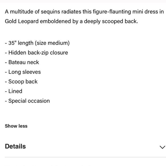 Dress the Population Lolita Dress In Gold Leopard || SZ XXL - Picture 3 of 8